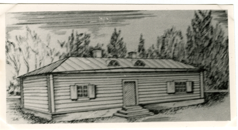 Peeter I sauna Kadriorus, photo from the drawing.