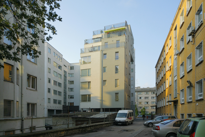 Apartment building in the centre of Tallinn, Faehlmann 8, view of the building. Architect Malle Laan