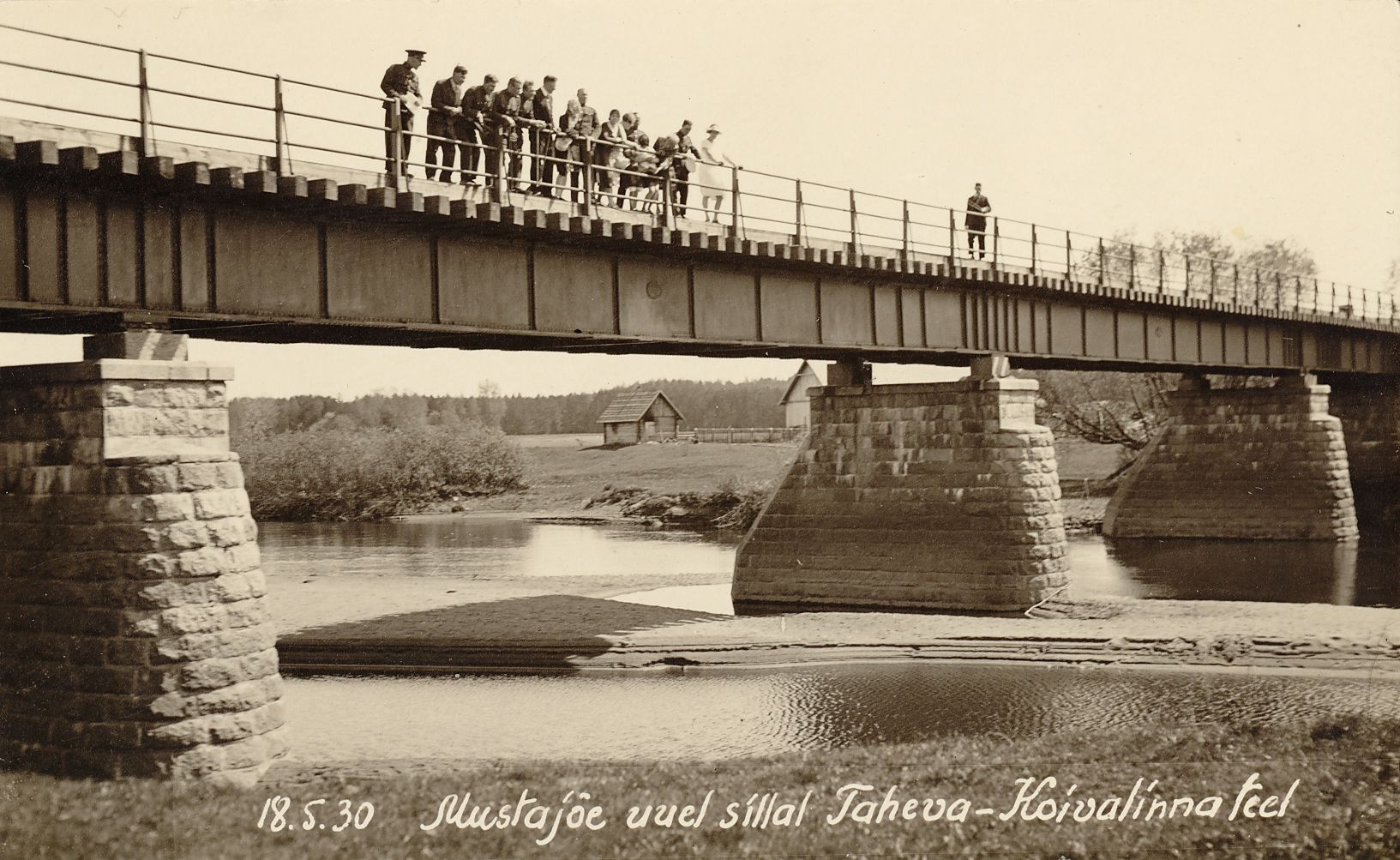On the new bridge of Mustjõe on the road to Taheva- Koivalinna