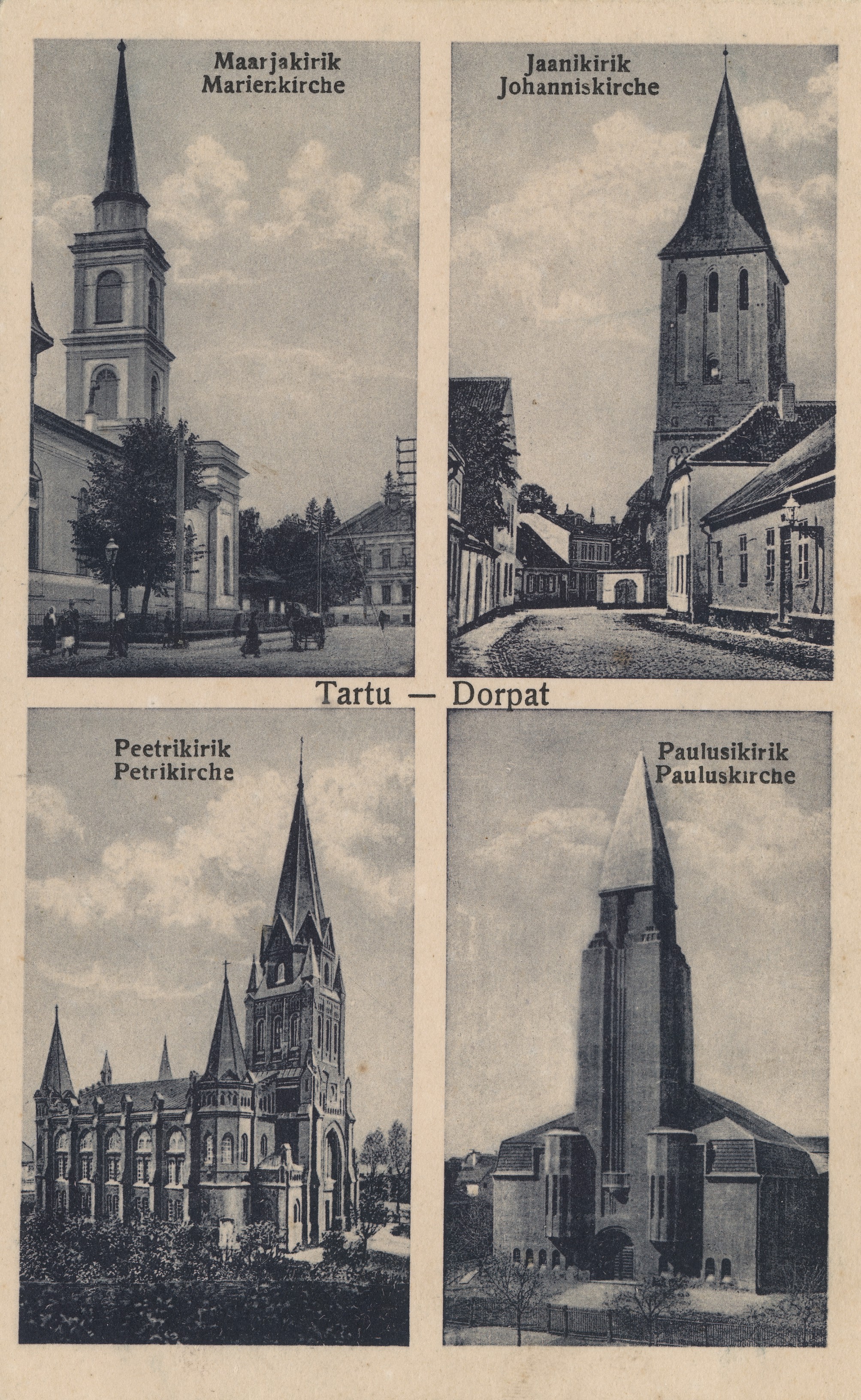 Tartu : Dorpat : Maarjakirik ; Jaanikirik ; Peetrick ; Pauluskirik