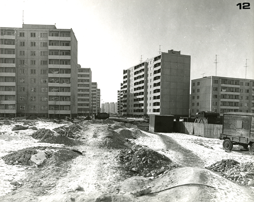 In the construction of Lasnamäe, I micro district, view of building