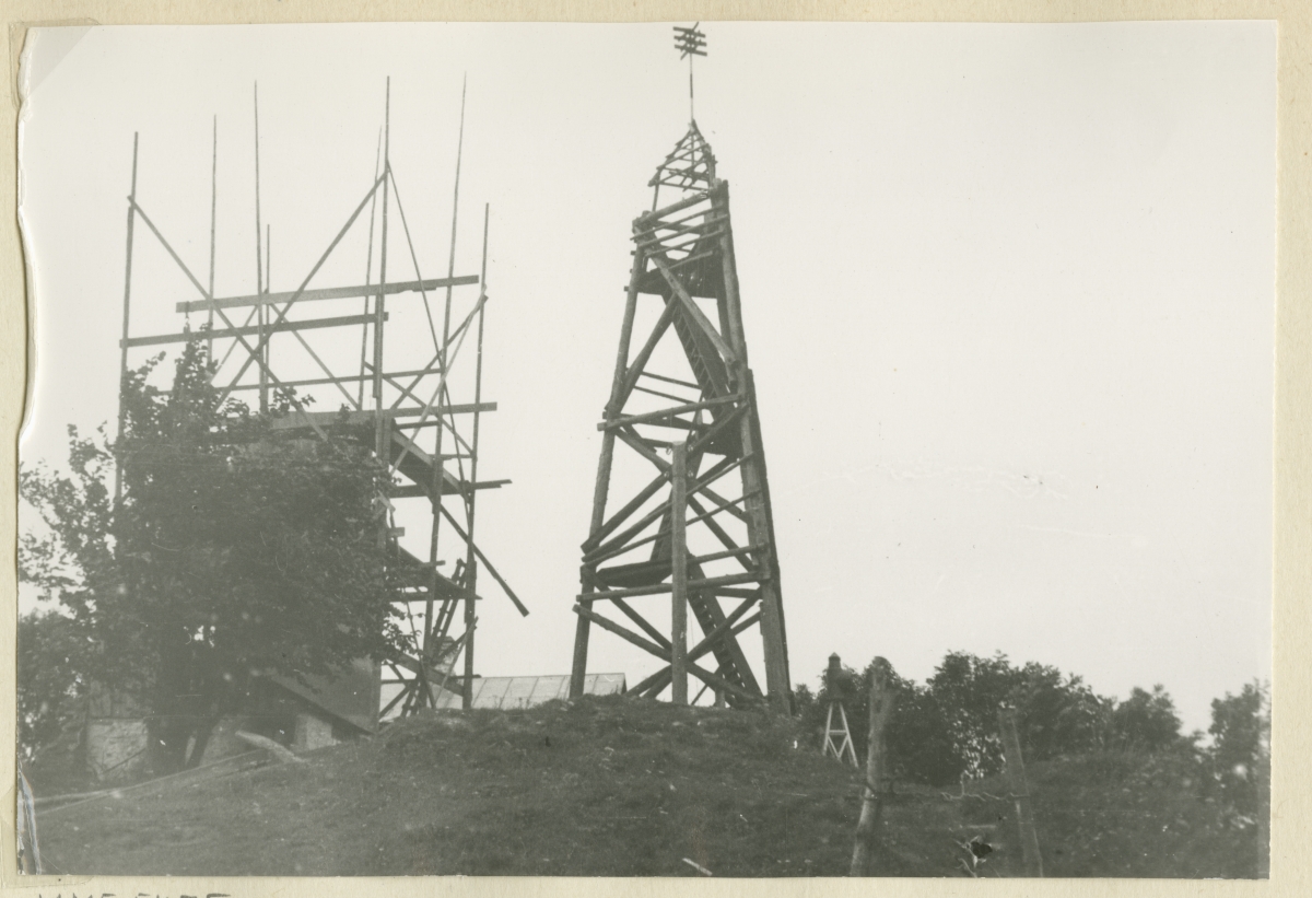 Construction of the upper fire tower of Viims