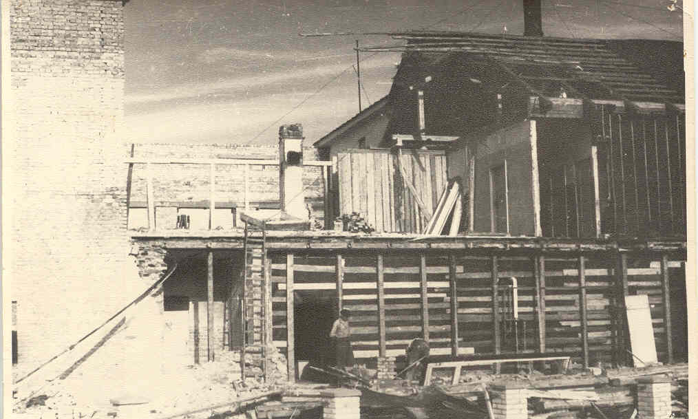 Construction of the Otepää Power industry building in 1955.