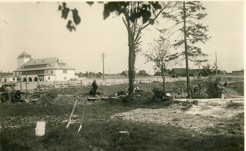 Construction site of the building of the Rakvere Department of Eesti Pank