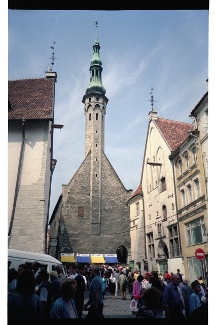 The neck of Tallinn Raekoda and Old Market
