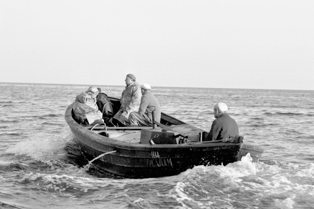 Hiiumaa. Fishermen are heading to the sea.