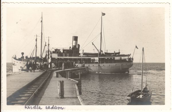 Postcard, a/l "Dagmar" at Kärdla port