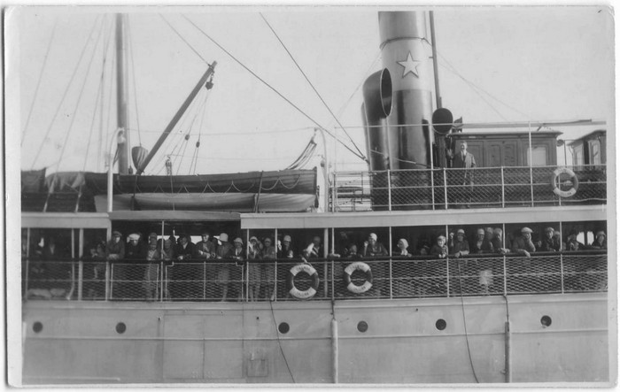 Steamboat Dagmar (on the route Kärdla-Tallinn) with passengers on the deck
