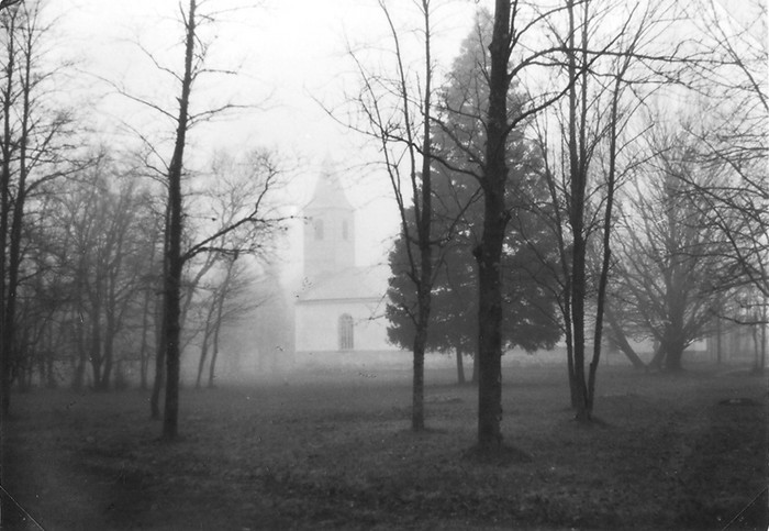 Kärdla Church through the fog
