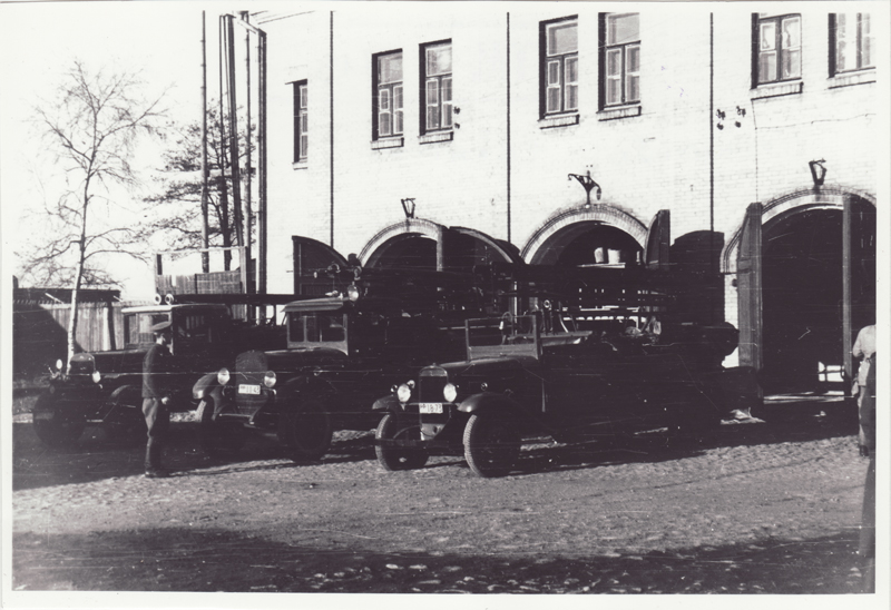 3. Military firemando cars in front of your building.