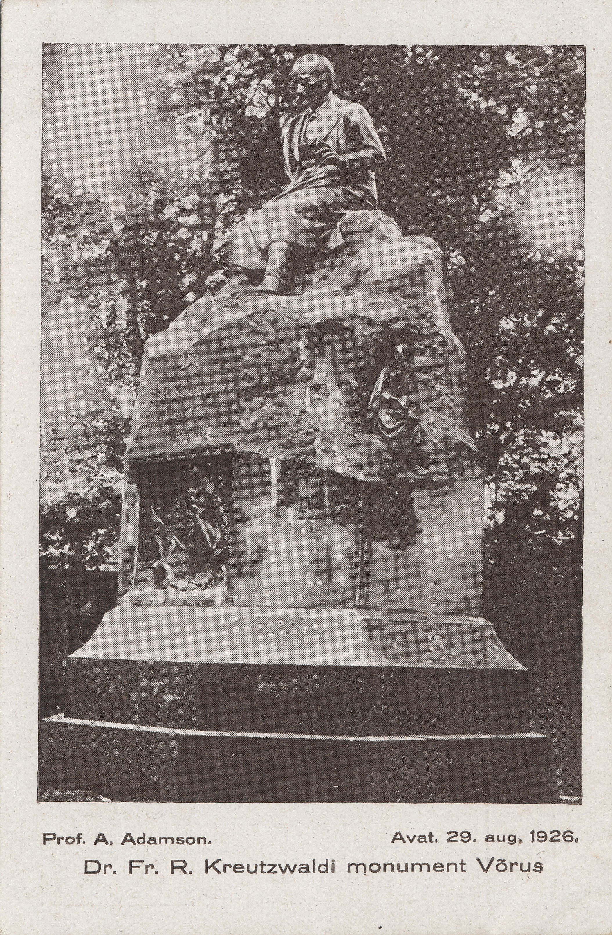 Dr. Fr. R. Kreutzwald monument in Võrus