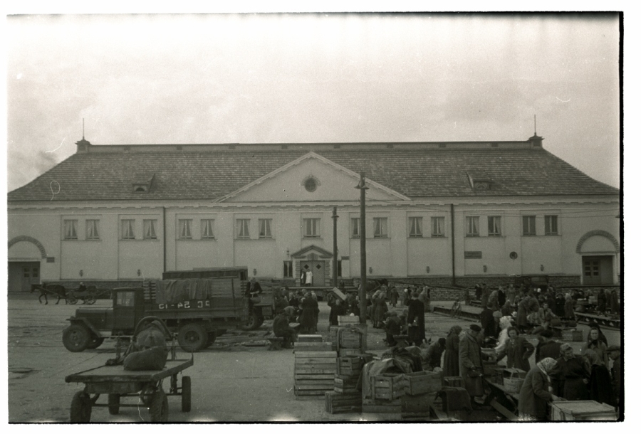 Tallinn, Central Market Administration and Refrigeration Building Fassade by the market.