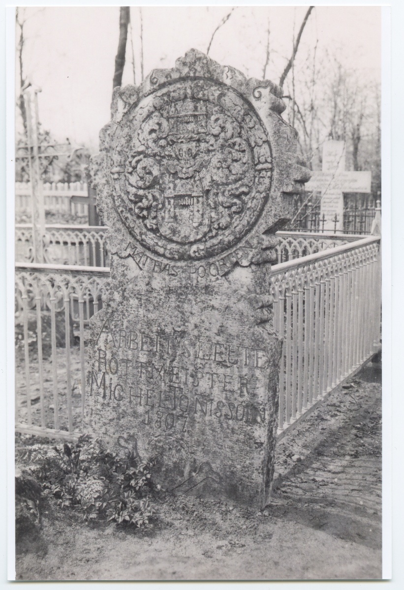 Tallinn, Kalamaja cemetery, ancient gravestone.