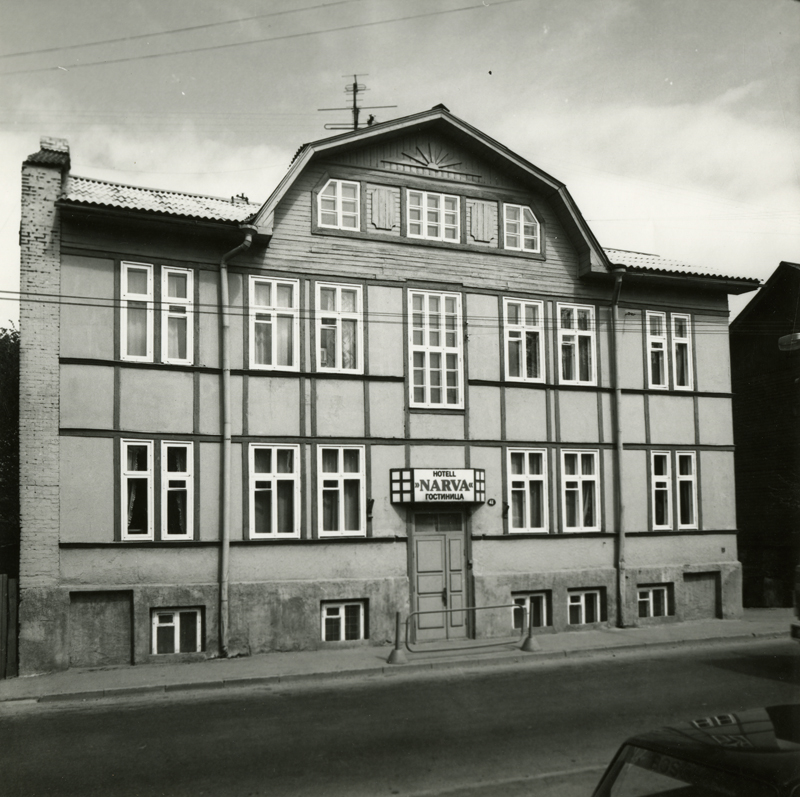 Apartment and hotel "Narva" in Tallinn Kalamaja Soo 46, facade view. Architect Aleksander Citizens