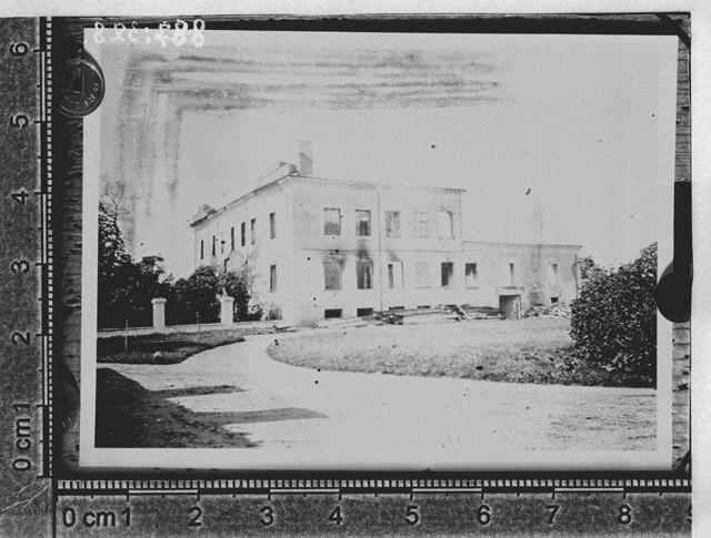 Kalvi Manor (Poeddes), old gentleman house after the burning in 1910. V. - Nigula khk