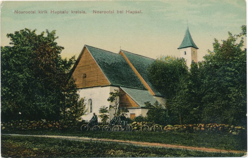 Postcard. Noaroots church. Colorful. Before 1914.