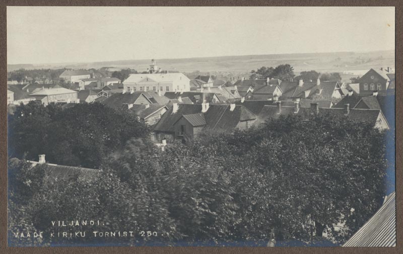 Photo, Viljandi, Raekoda and surroundings from the tower of the Jan Church, approx. 1905