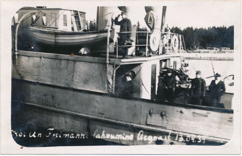 Photo. Colonel Freimann leaves the Aegna Island commander and major Kleemann will be replaced. 13.04.1934.