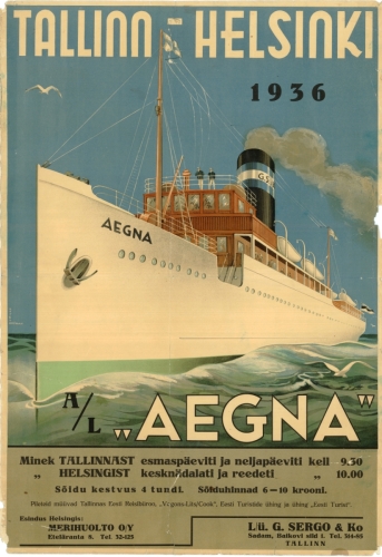 Steam ship ''Aegna'' advertising campaign