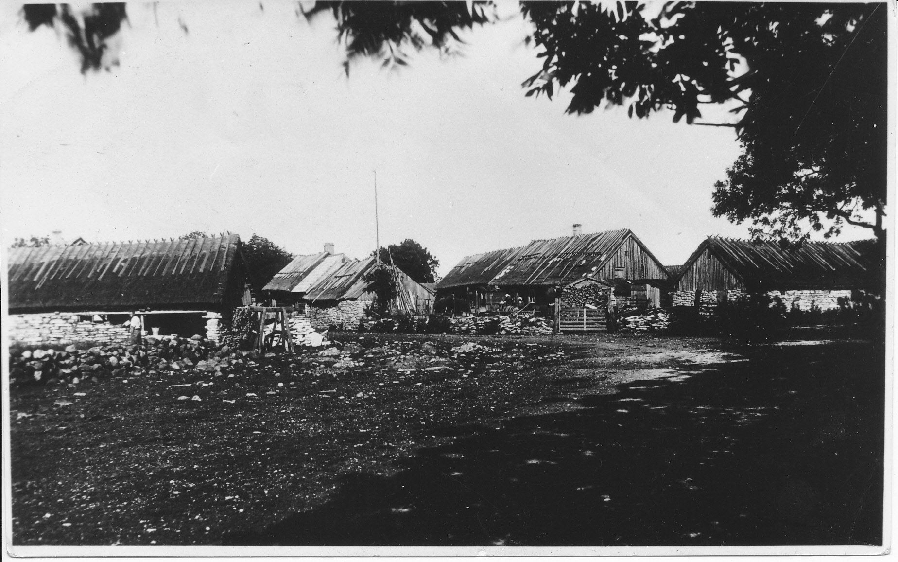 View of the beginning of Osmussaare village