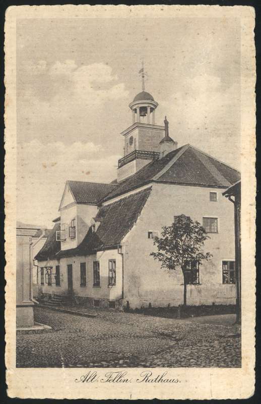 Printing card, Viljandi, old building