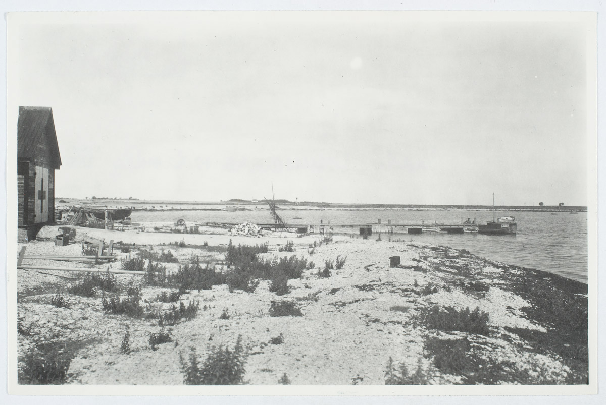 View of Osmussaare port south of 1933. Noarootsi khk, Rikholdi v, Osmussaar