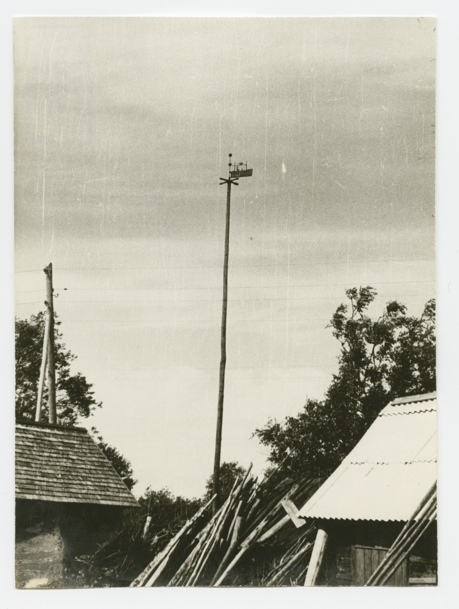 Windmill "aurik" on the island of Prangli in the house courtyard