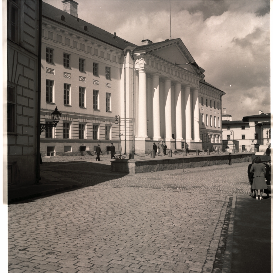 Tartu, the façade of the main building of the university.