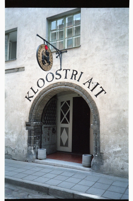 Restaurant Cloostri Ait entrance to the Old Town of Tallinn on the Russian street