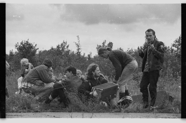 Rockfestival at Tapa airport; visitors, with a sleeve Margus Põldsepp