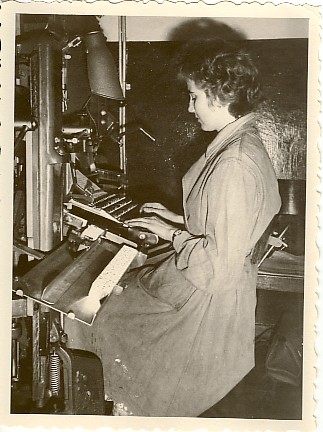 Photo, new loading machine in Tapa Printing House in 1961.
