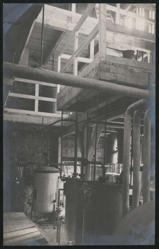 Postcard, Abja City factory, indoor view, boiler room