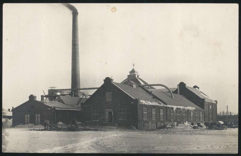 Postcard, Abja City factory, main building of the factory