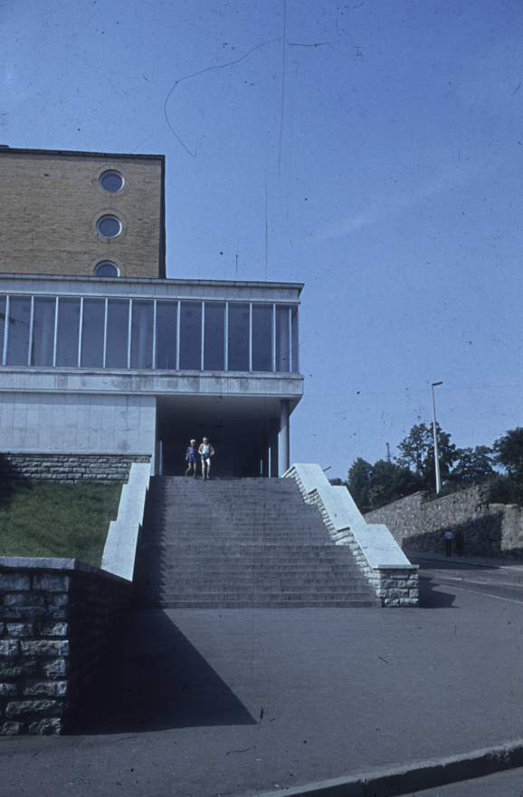 Theatre Vanemuine in Tartu, view of the stairs. Architects Peeter Tarvas, August Volberg, Uno Tölpus, Henno Kalmet