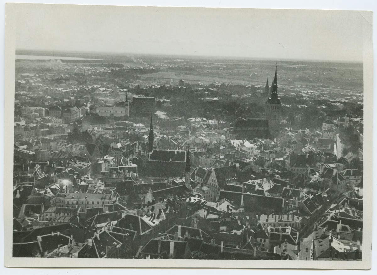 Tallinn, general view of the Old Town from the Tower of Oleviste.