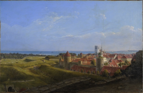 View to Tallinn from Patkuli stairs (Vision of Tallinn with the city wall)