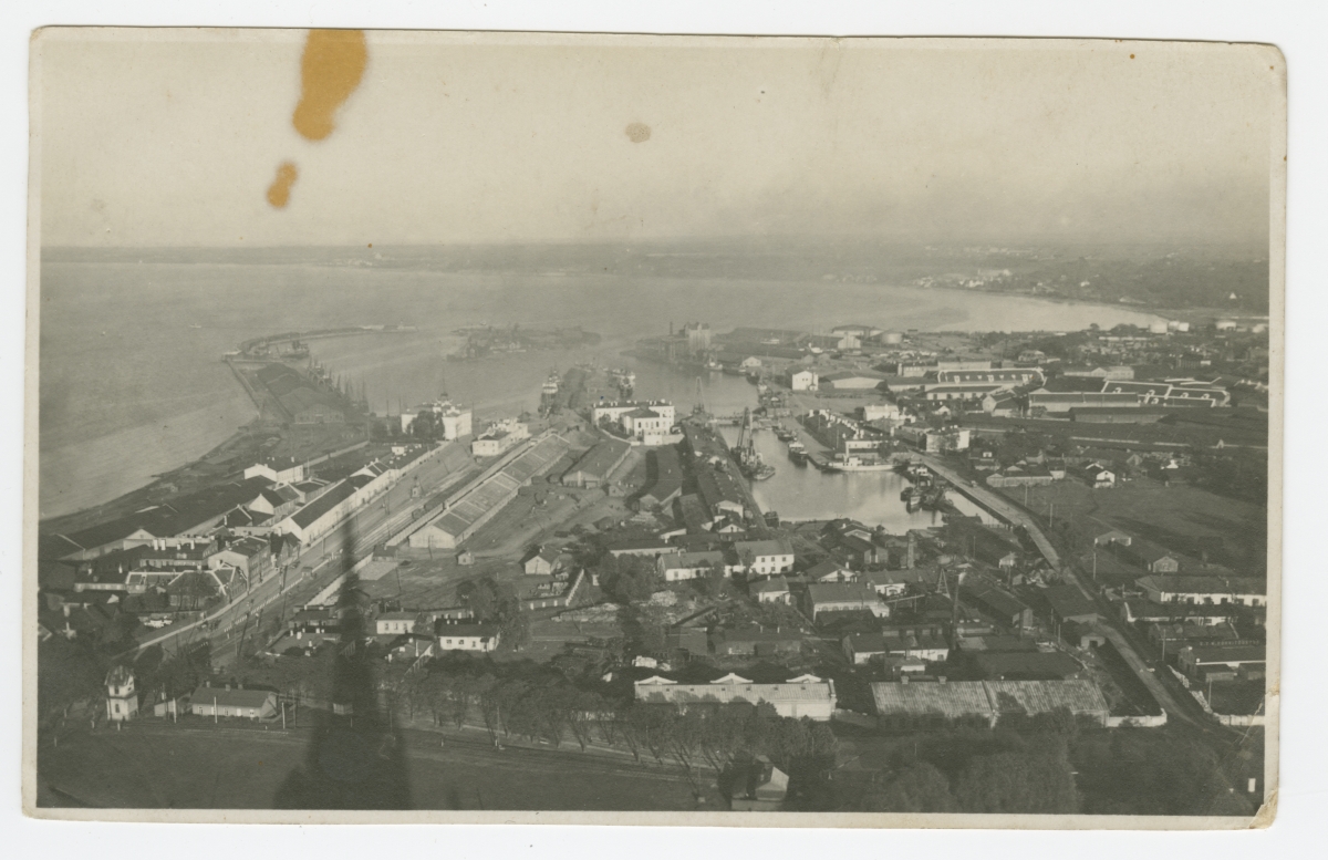 View of the port of Tallinn. Pictured from the tower of the church of Oleviste