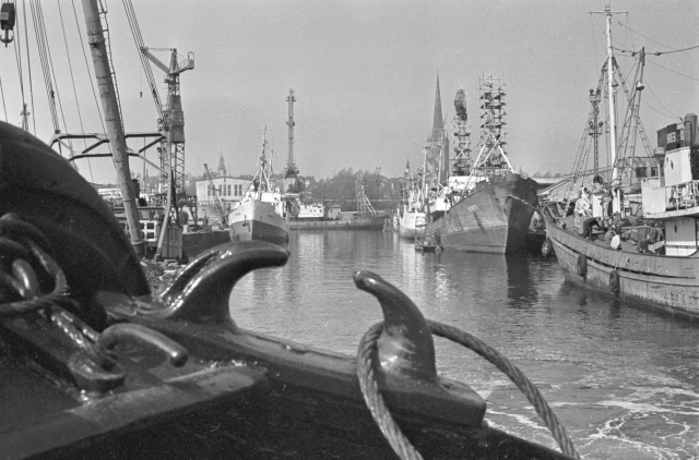 Ships in the port of Tallinn.