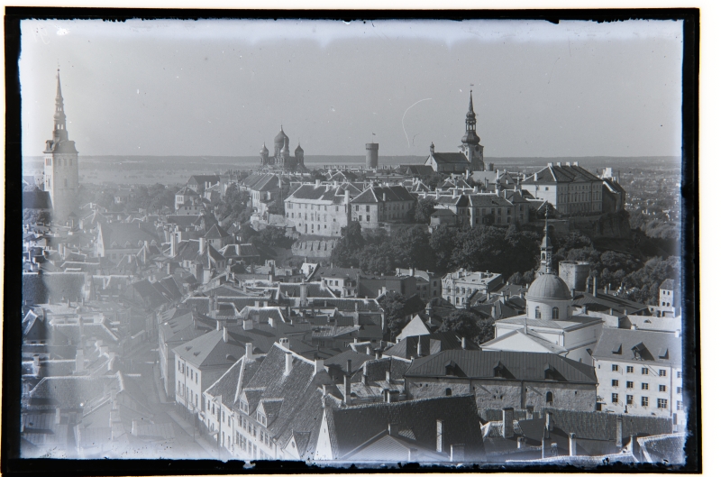 View from the tower of the church of Olevist across the city in the southwest direction - in the middle of Toompea.