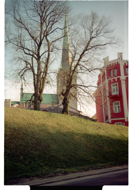 View to the Tower of the Oleviste Church in Tallinn