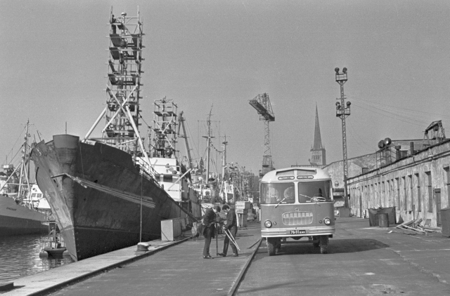 Ships in the port of Tallinn.