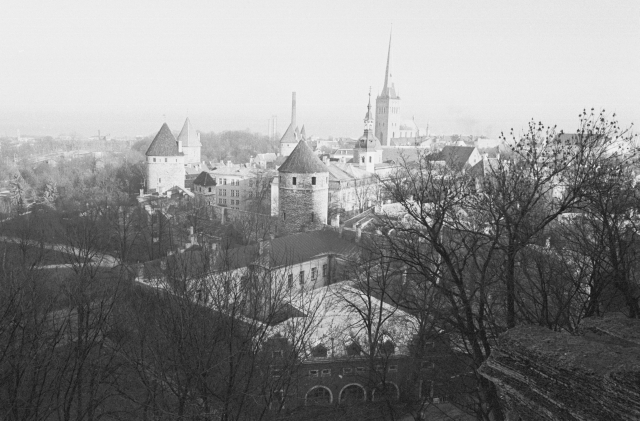 Old Tallinn. View of the suburb from Toompea.
