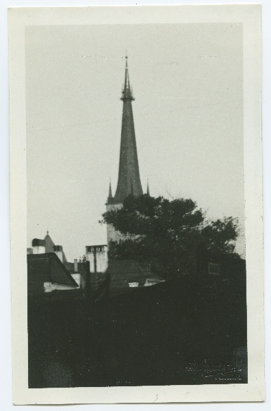 Tallinn, Oleviste Church, the tower is getting rid of orders.