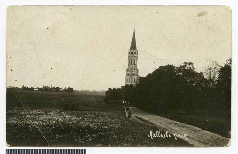 Postcard, Halliste Church