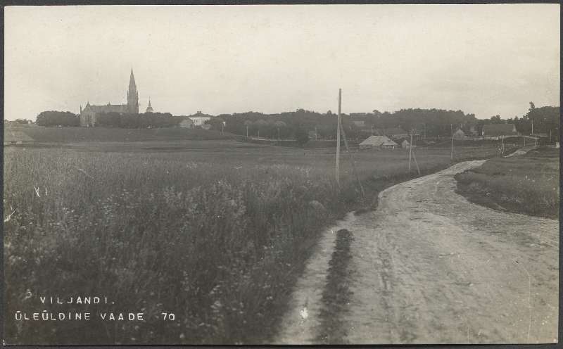 Postcard, Viljandi, Valuoja org, Pauluse church