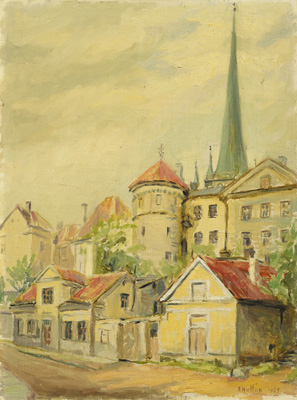 Painting. Ernst Hallop: Tallinn view