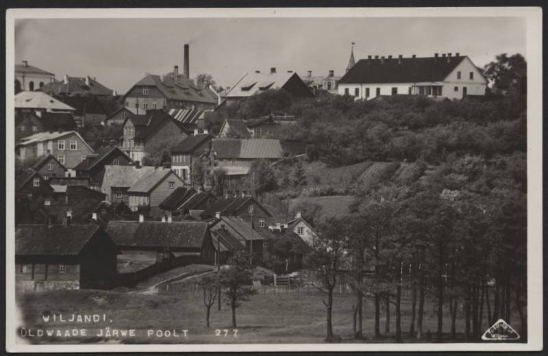 Postcard, Viljandi, Tartu Tn district buildings