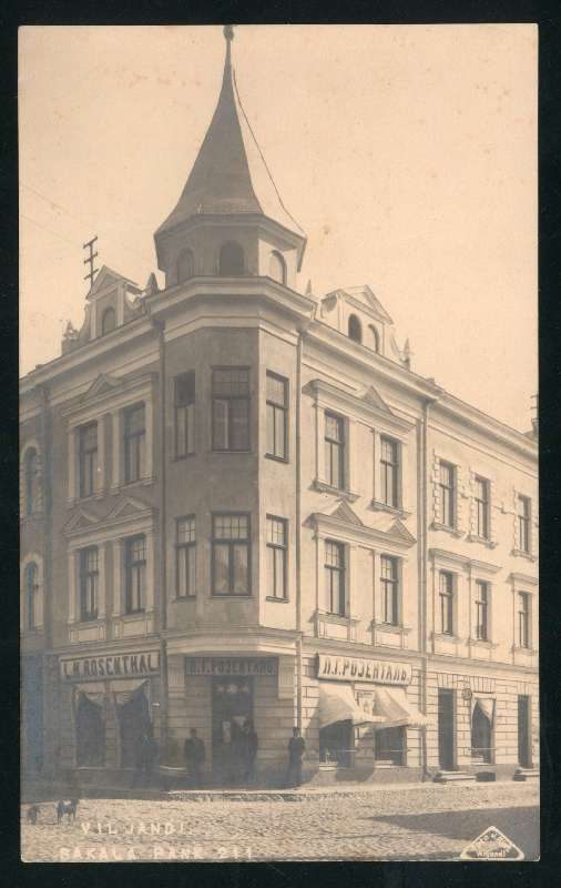 Postcard, Viljandi, Ed. Pohl House Lossi- at the corner of Tartu