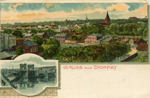 Gruss from Dorpat: Meltsiveski view, Kivisild. Tartu, 1905-1915.