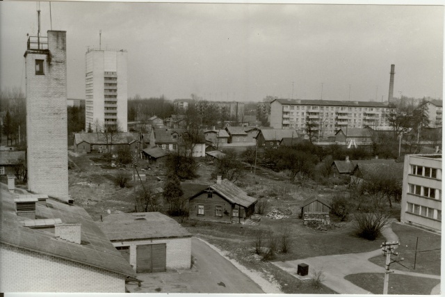 Photo view on Pärnu and Põllu Street in Paides 1985